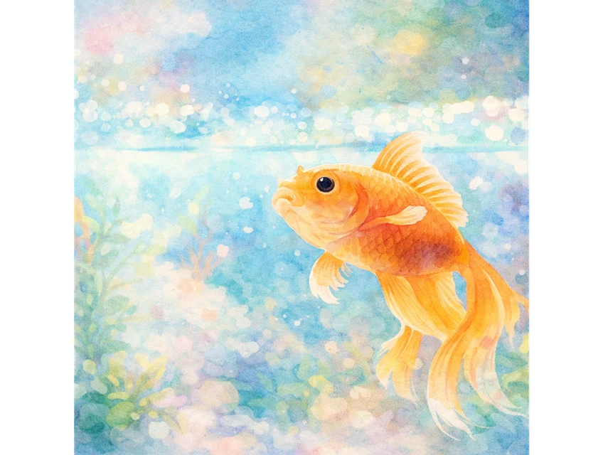 Goldfish cartoon portrait