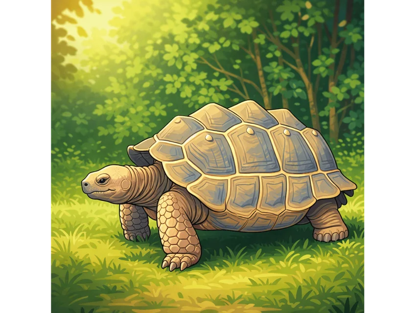 Tortoise cartoon portrait
